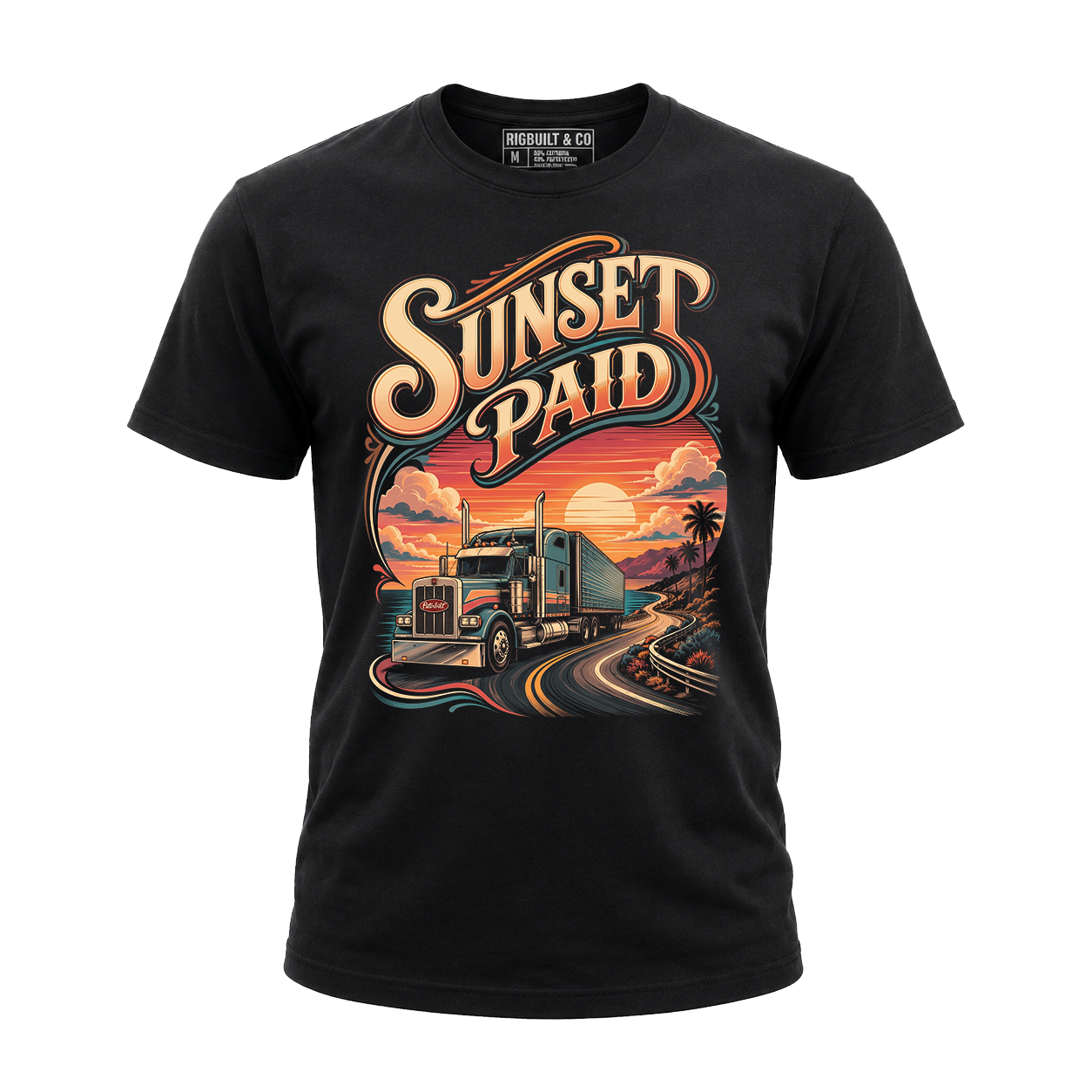 Sunset Paid - Tee Front