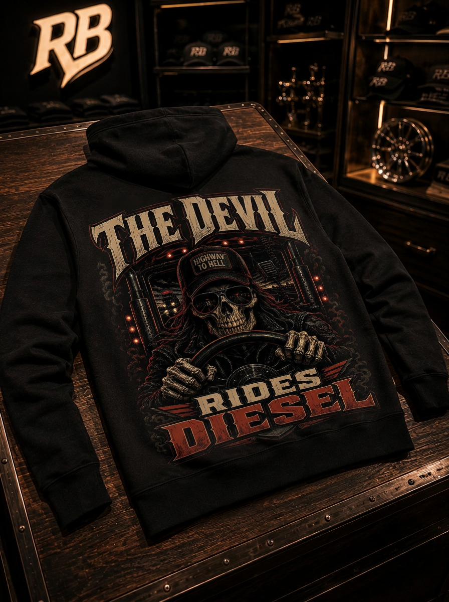 The Devil Rides Diesel - Hoodie