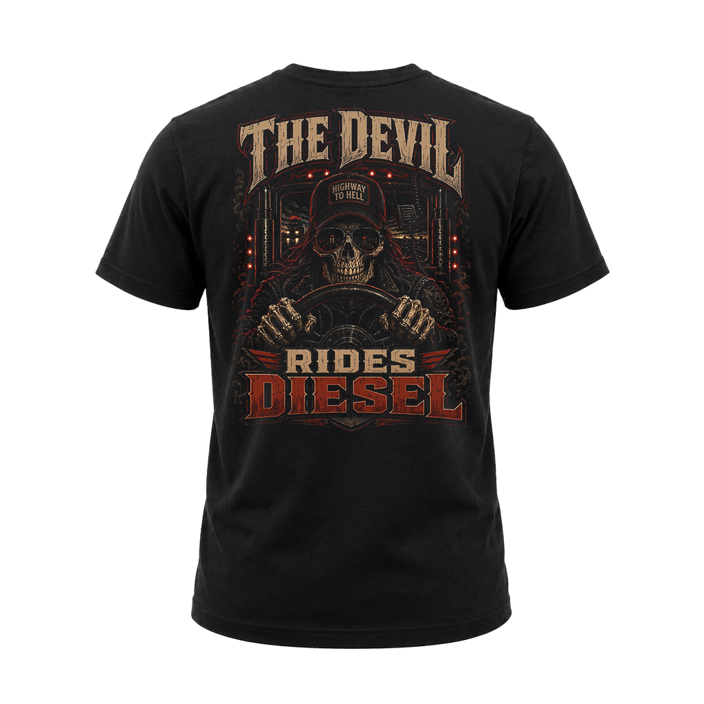 The Devil Rides Diesel - Tee Back
